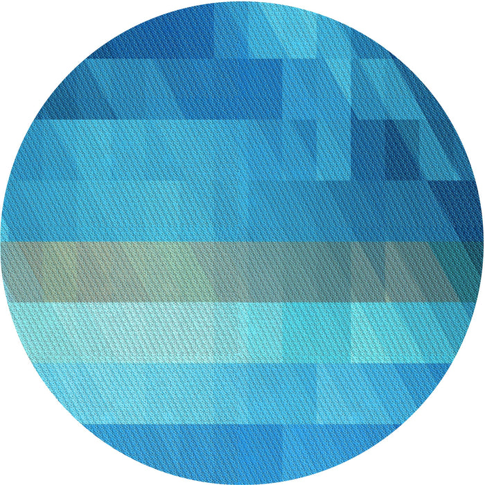 Square Patterned Blue Rug, pat2711lblu