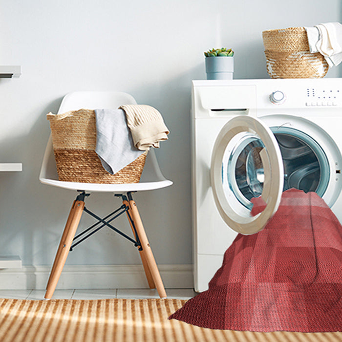 Machine Washable Transitional Red Rug in a Washing Machine, wshpat2711rd