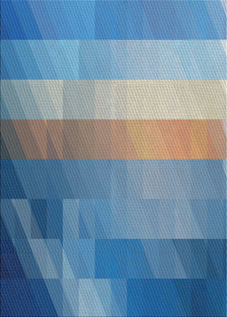 Patterned Denim Blue Modern Rug, pat2711