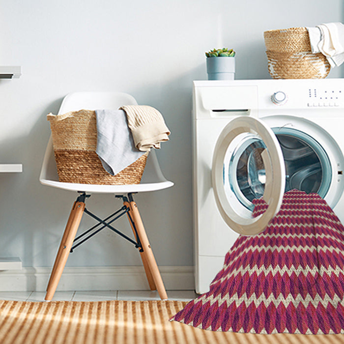 Machine Washable Transitional Light Coral Pink Rug in a Washing Machine, wshpat2712brn