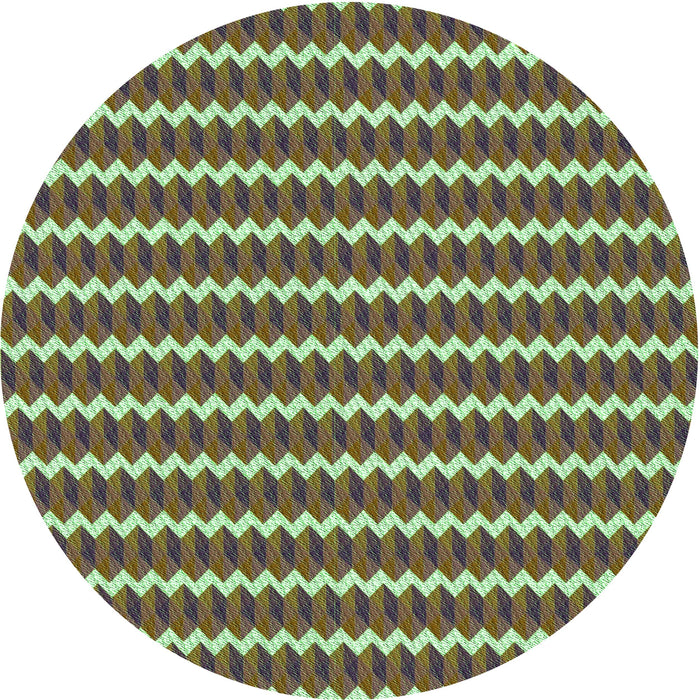 Square Patterned Coffee Brown Rug, pat2712grn