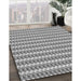 Machine Washable Transitional Silver Gray Rug in a Family Room, wshpat2712gry