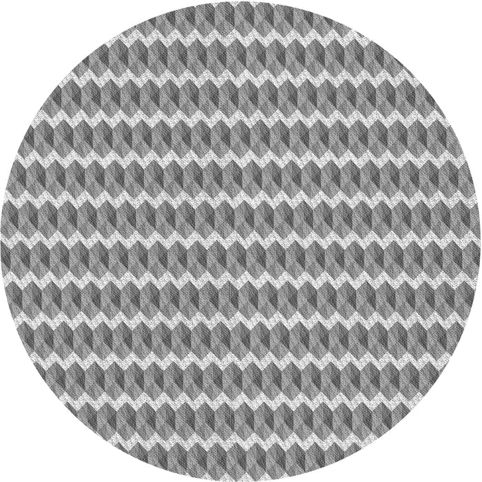 Square Patterned Silver Gray Rug, pat2712gry