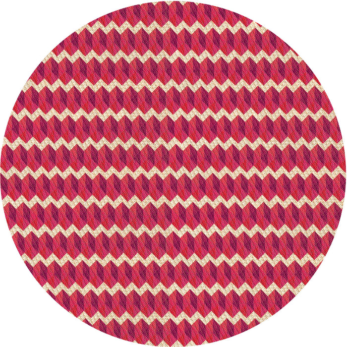 Square Patterned Crimson Red Rug, pat2712org