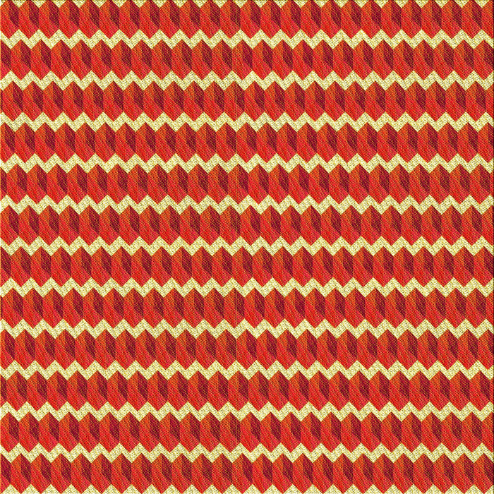 Round Machine Washable Transitional Orange Rug, wshpat2712yw