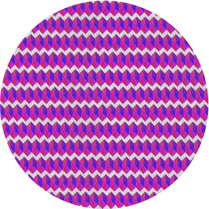 Sideview of Patterned Dark Violet Purple Modern Rug, pat2712