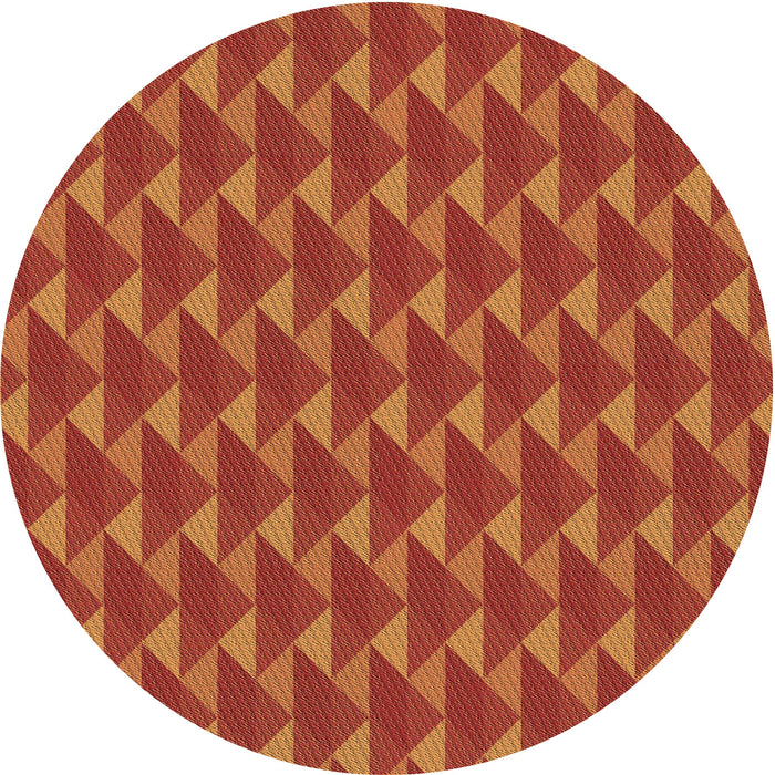 Square Patterned Neon Orange Rug, pat2713brn