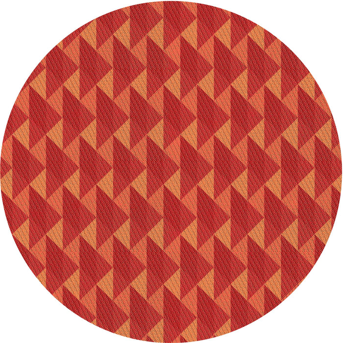 Square Patterned Orange Red Orange Rug, pat2713org