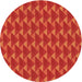 Square Patterned Orange Red Orange Rug, pat2713org