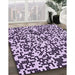 Patterned Blossom Pink Rug in Family Room, pat2714pur