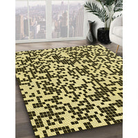 Patterned Milk Chocolate Brown Rug, pat2714yw