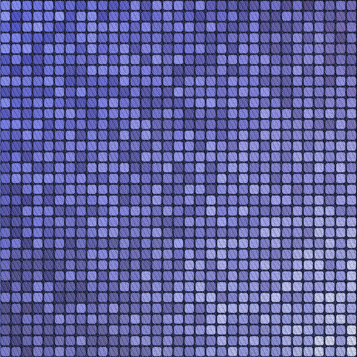 Round Patterned Light Slate Blue Rug, pat2715blu