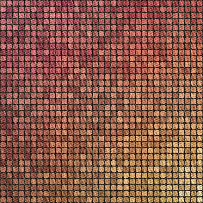 Round Patterned Orange Rug, pat2715brn