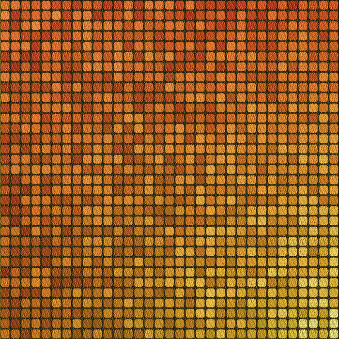 Round Patterned Neon Orange Rug, pat2715yw