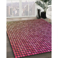 Patterned Purple Pink Novelty Rug, pat2715