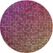 Square Machine Washable Transitional Purple Pink Rug, wshpat2715