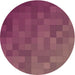 Square Machine Washable Transitional Burnt Pink Rug in a Living Room, wshpat2716brn