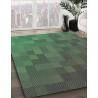 Patterned Clover Green Rug, pat2716grn