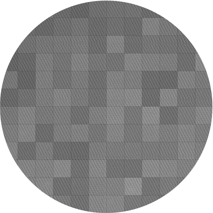 Square Patterned Carbon Gray Rug, pat2716gry