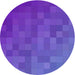 Square Machine Washable Transitional BlueViolet Purple Rug, wshpat2716