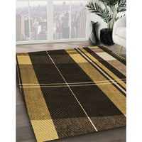 Patterned Midnight Gray Rug, pat2717brn