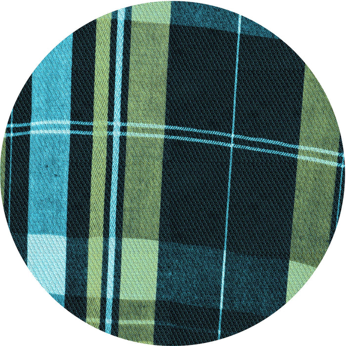 Square Patterned Mint Green Rug, pat2717lblu