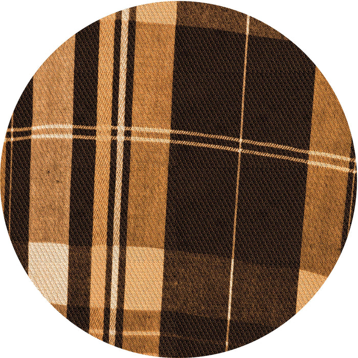 Square Patterned Orange Rug, pat2717org