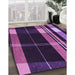 Machine Washable Transitional Dark Purple Rug in a Family Room, wshpat2717pur