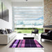 Machine Washable Transitional Dark Purple Rug in a Kitchen, wshpat2717pur