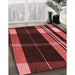 Machine Washable Transitional Red Rug in a Family Room, wshpat2717rd