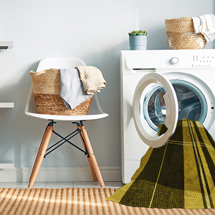 Machine Washable Transitional Caramel Brown Rug in a Washing Machine, wshpat2717yw