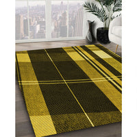 Patterned Caramel Brown Rug, pat2717yw