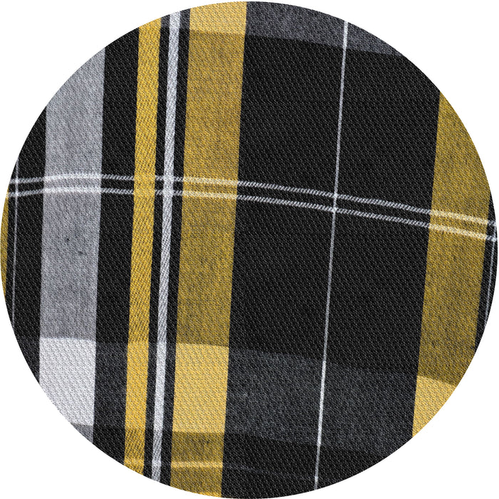 Sideview of Patterned Mid Gray Novelty Rug, pat2717