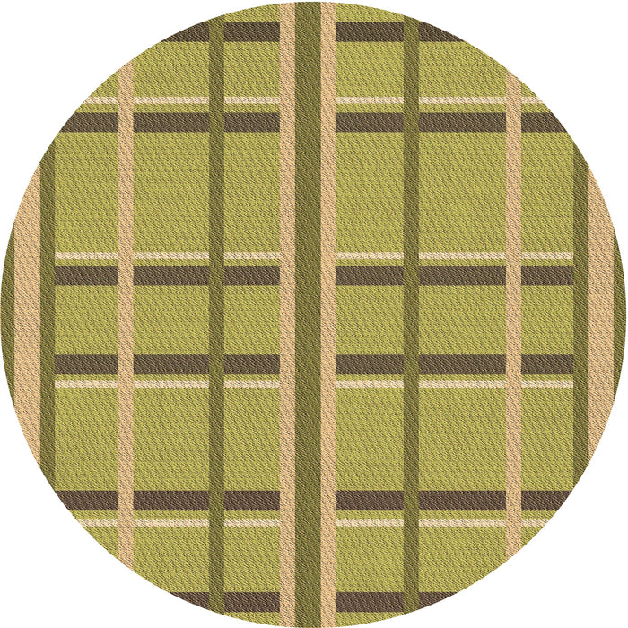 Square Patterned Golden Brown Yellow Rug, pat2718brn