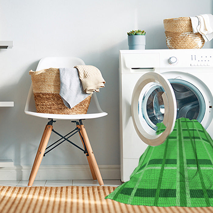 Machine Washable Transitional Neon Green Rug in a Washing Machine, wshpat2718grn