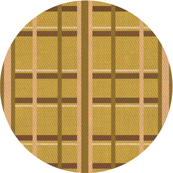 Square Patterned Orange Rug, pat2718org