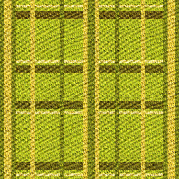 Patterned Dark Yellow Green Rug, pat2718yw