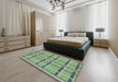 Machine Washable Transitional Light Green Rug in a Bedroom, wshpat2718