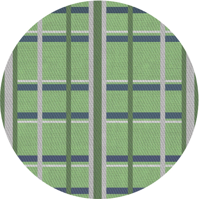 Sideview of Patterned Light Green Novelty Rug, pat2718
