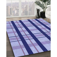 Patterned Slate Blue Rug, pat2719blu