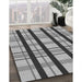 Patterned Cloud Gray Rug in Family Room, pat2719gry