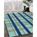 Machine Washable Transitional Tiffany Blue Rug in a Family Room, wshpat2719lblu