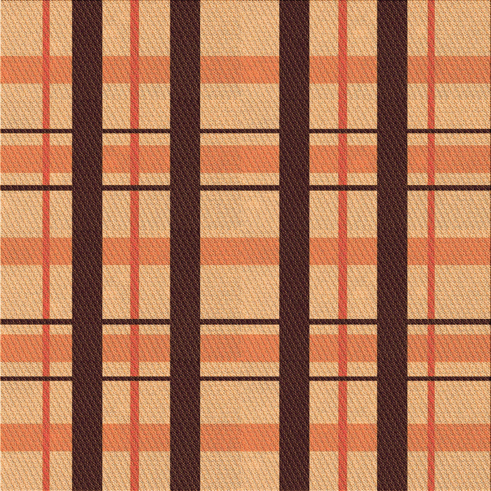 Round Patterned Orange Rug, pat2719org