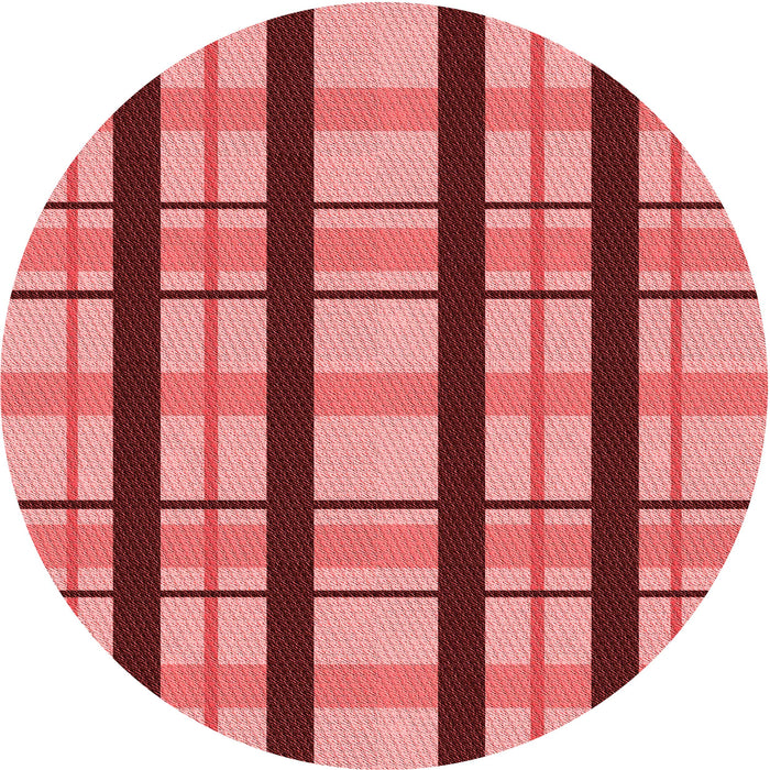 Square Patterned Light Coral Pink Rug, pat2719rd