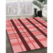 Machine Washable Transitional Light Coral Pink Rug in a Family Room, wshpat2719rd