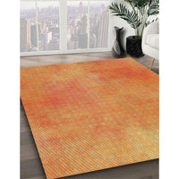 Patterned Orange Red Novelty Rug, pat271