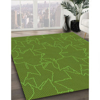 Patterned Seaweed Green Rug, pat272grn