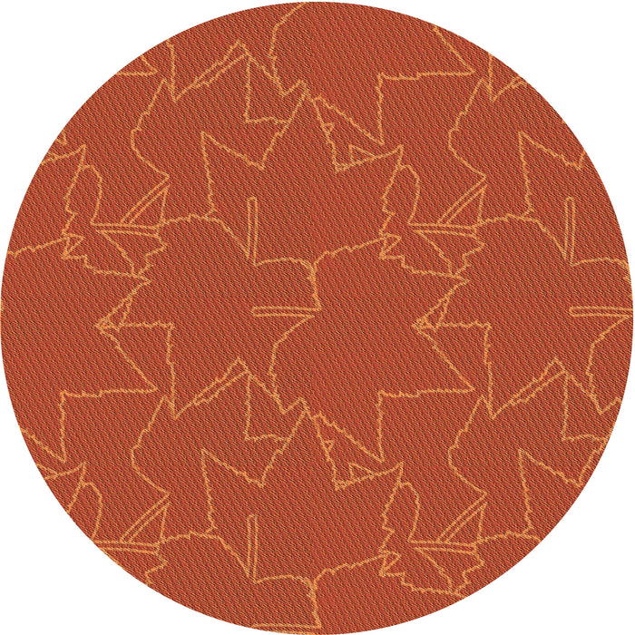 Square Patterned Orange Red Orange Rug, pat272org