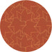 Square Patterned Orange Red Orange Rug, pat272org