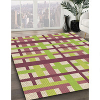 Patterned Green Rug, pat2720brn